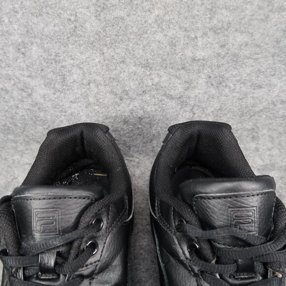 Fila Shoes Mens 8 Athletic Trainer Comfort Sneaker Black Leather Casual Active - Picture 3 of 12